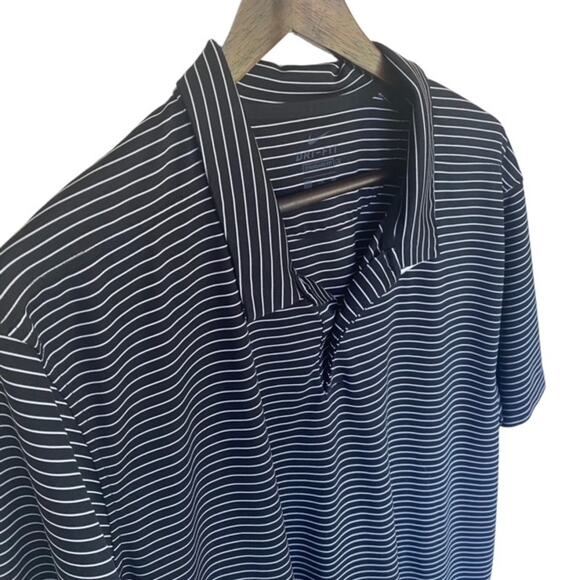 Nike Dri-Fit Black and White Striped Golf Polo - XL - Picture 2 of 5